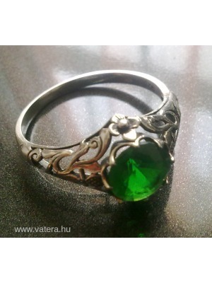 925 ezüst gyűrű zöld kővel NAGY MÉRET << lejárt 988358