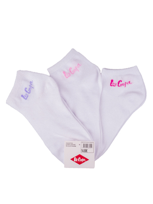 Lee Cooper Laureen 3 pár fehér színes logóval női zokni << lejárt 883337