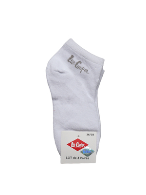Lee Cooper Laureen 3 pár fehér szürke logóval női zokni << lejárt 354571