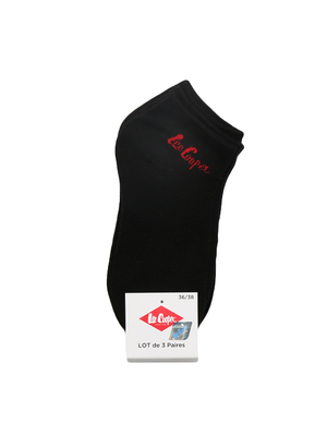 Lee Cooper Laureen 3 pár fekete színes logóval női zokni << lejárt 703035