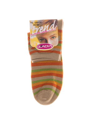 Gladys 6 khaki zöld csíkokkal női zokni << lejárt 528540