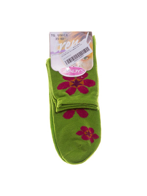 Gladys zöld virágos nyomtatással női zokni << lejárt 390663