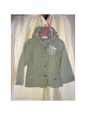 C&A márkájú kheki zöld-rózsaszín karcusitott kislány átmeneti kabátka 3-4évesre << lejárt 326189