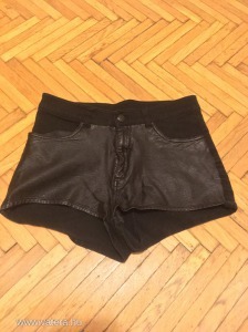 Gyönyörű H&M fekete bőrrel kombinált rövid nadrág short M - es 38 - as méretben << lejárt 2113238 23 fotója