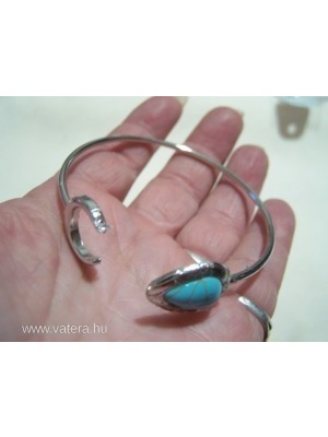 Kék türkiz tibeti ezüst jellegű karkötő karperec << lejárt 521861