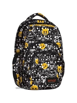Emoji Black and White hátizsák, iskolatáska - 4 rekeszes (242090) << lejárt 510626