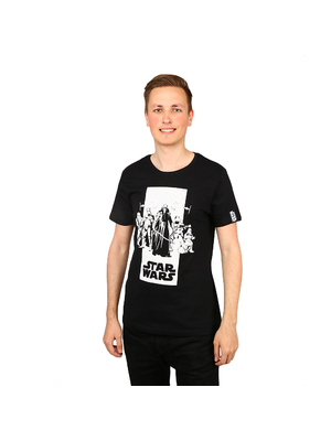 Star Wars Sith Attack fekete fehér nyomtatással férfi póló << lejárt 748130