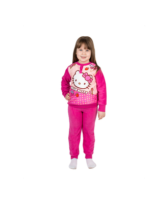 Hello Kitty fukszia hosszú ujjú lány pizsama << lejárt 431112