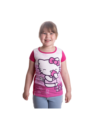 Hello Kitty fukszia rövid ujjú lány póló << lejárt 837786