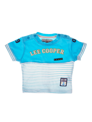 Lee Cooper - East London bleu fehér csíkkal baba rövid ujjú póló << lejárt 215666