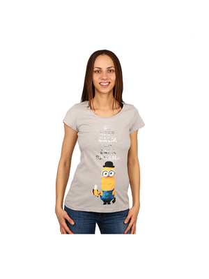 Minions Keep Calm szürke női póló << lejárt 642603