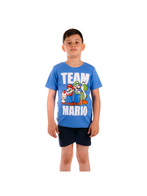 Team Mario fiú pizsama bleu pólóval és navy nadrággal << lejárt 768412