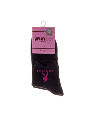 Playboy fekete fukszia logóval 3 pár női zokni szett << lejárt 53033