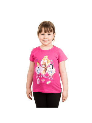 Disney Hercegnők rózsaszín rövid ujjú lány póló << lejárt 294967