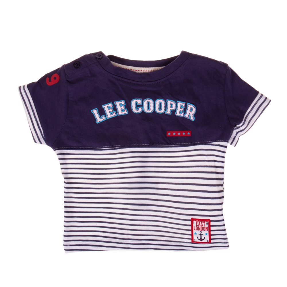 Lee Cooper - East London navy fehér csíkkal rövid ujjú póló gyerekeknek << lejárt 2159097 8 fotója