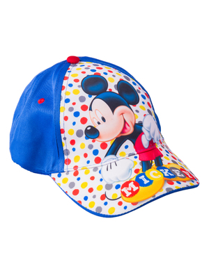 Mickey Mouse kék fehérrel és színes pontokkal fiú sapka << lejárt 130600