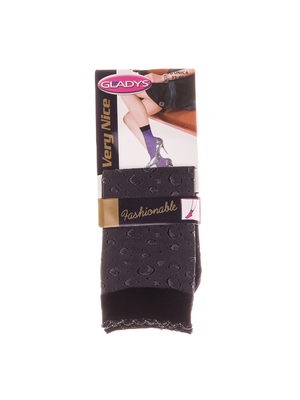 Gladys Fashionable szürke feketével női zokni << lejárt 290844
