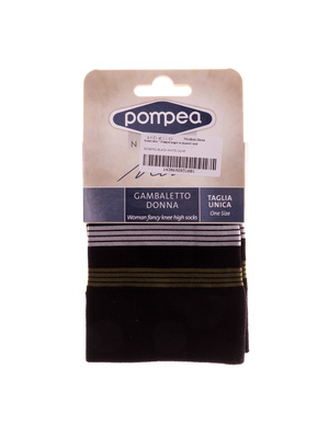 Pompea fekete zöld beillesztéssel ¾-es harisnya zokni << lejárt 909450