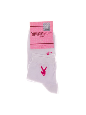 Playboy fehér szjnes logóval 3 pár női zokni szett << lejárt 260640