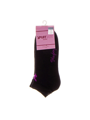 Playboy 4 fekete színes logóval 3 pár női zokni szett << lejárt 130404