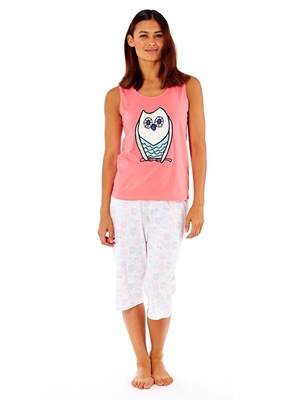 Owl Coral - női pamut pizsama << lejárt 544682