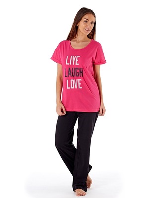 Laugh Pink - női pamut pizsama << lejárt 403053