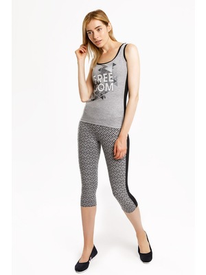 MF Grey női sport szett, 3/4-es leggings és atléta << lejárt 871630
