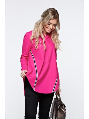 Pink LaDonna hétköznapi bő szabás pamutból készült női ing << lejárt 628646