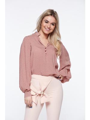 Rózsaszínű PrettyGirl bő szabásu irodai női ing nem elasztikus pamut << lejárt 239138