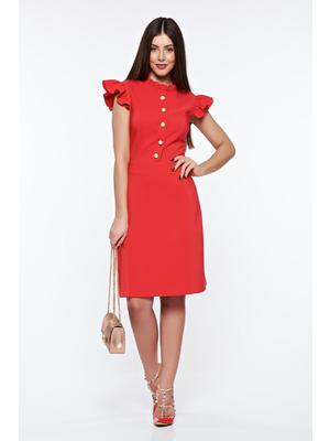 Piros LaDonna elegáns ruha rugalmas és finom anyag belső béléssel << lejárt 395436
