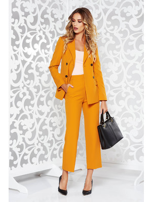 Mustar StarShinerS női kosztüm irodai nem rugalmas anyag karcsusított szabás belső béléssel zsebes << lejárt 826031