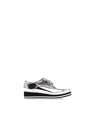 Ezüst casual cipő fűzővel köthető meg fémes jellegű műbőr << lejárt 482908