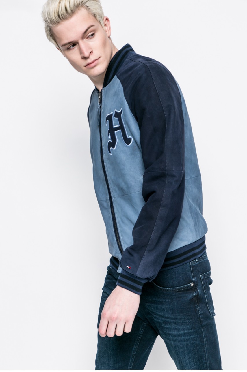 Tommy Jeans - Rövid kabát bomber skórzana fotója