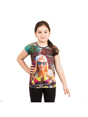 Aeropilote Roller Girl sokszínű lány póló szürke háttal << lejárt 231534