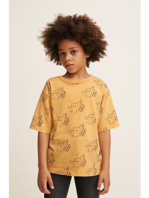 Mango Kids - Gyerek T-shirt Hand 110-164 cm