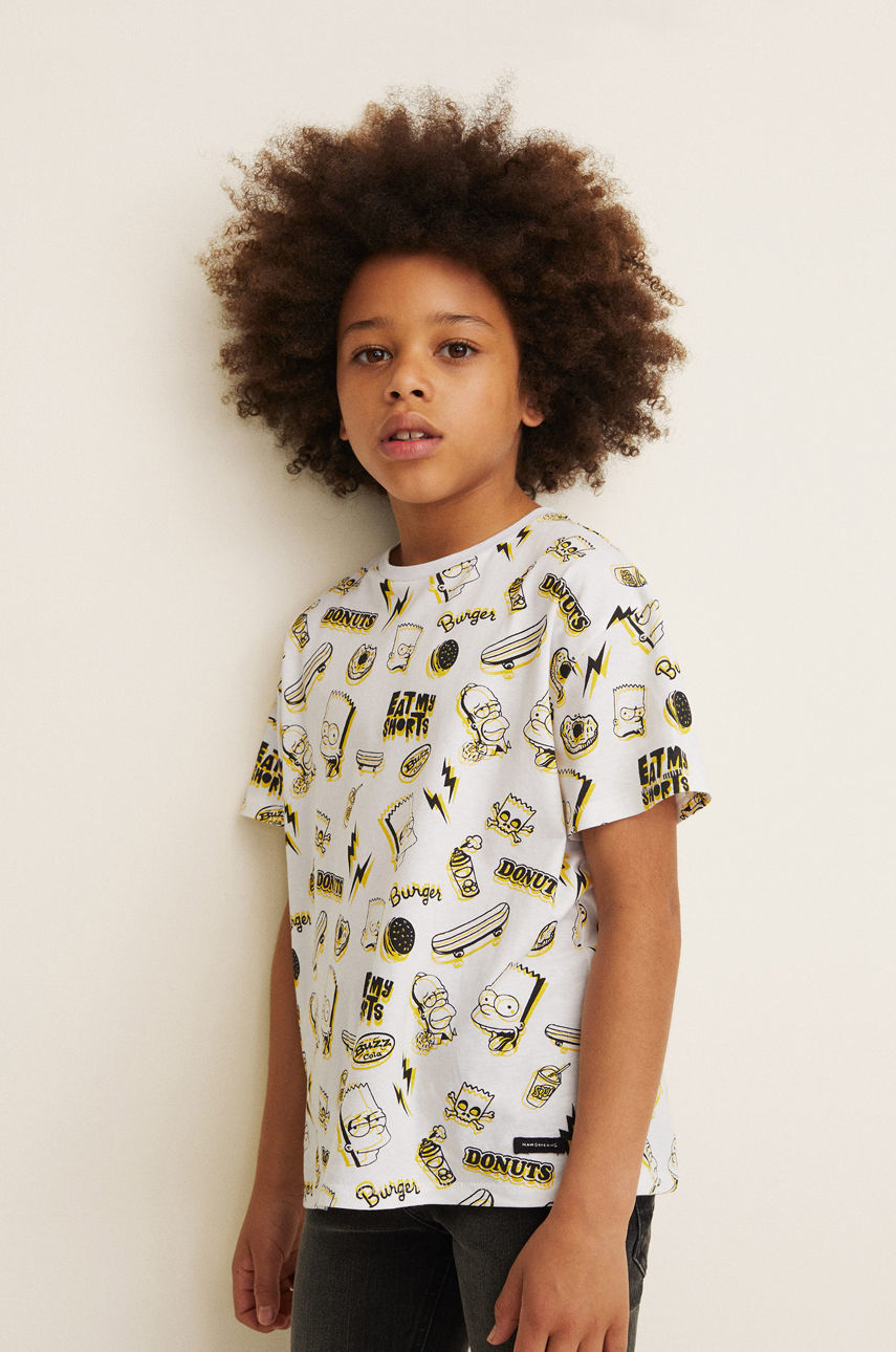 Mango Kids - Gyerek T-shirt Simpson 104-164 cm fotója