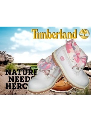 Timberland Roll Top fehér pink bőr bakancs! 26,5-es méret << lejárt 129760