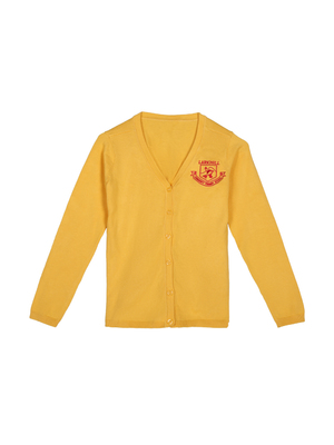 School sárga V-nyakú gyerek pulóver << lejárt 506014