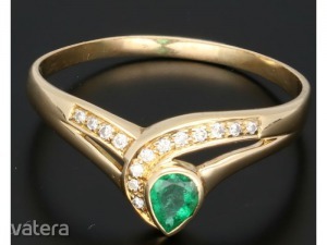 Smaragd brilliáns drágaköves arany gyűrű << lejárt 7417872 88 fotója
