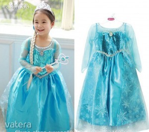 Nagyon szép Jégvarázs , Elsa ruha jelmez 2-6 éves korig+ ajándék medál ! << lejárt 5209150 72 fotója