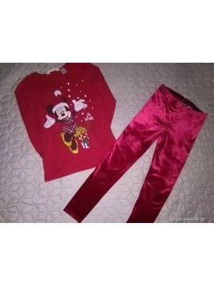 5-8 év H&M Minnie karácsonyi felső és bordó plüss leggings << lejárt 631181