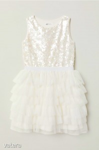 H&M gyönyörű új, flitteres felsős, csupa tüll fehér alkalmi ruha, 152-es << lejárt 3652305 48 fotója