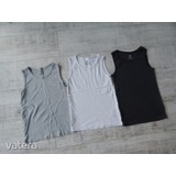 3 db H&M trikó 8-10 év: világosszürke-fehér-sötétszürke << lejárt 734383
