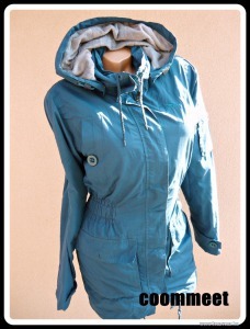 Tresspass türkizzöld, gumírozott derekú, alul szűkíthető, levehető kapucnis kabát (S-M << lejárt 3177943 52 fotója