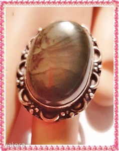 Mese szép kézzel készített indiai ezüst vésett rinolit 20 mm gyűrű << lejárt 1519862 50 fotója