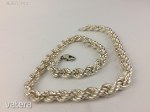 Olasz vastag csavart női ezüst nyaklánc - 925 ezrelékes ezüst tisztasággal << lejárt 4500552 10 fotója