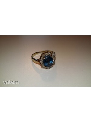 eladö egy gyémánt és topáz köves aranygyűrű << lejárt 370653