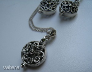 Antik stílusú ezüst szett, nyaklánc, fülbevaló markazitokkal - akár karácsonyra! - 1 F << lejárt 4683706 74 fotója
