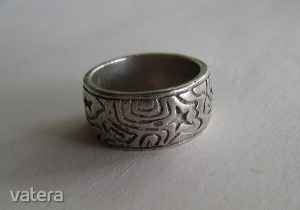 Széles, mintázott mexikói ezüst karika gyűrű - 1 Ft! << lejárt 4017954 45 fotója