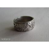 Széles, mintázott mexikói ezüst karika gyűrű - 1 Ft! << lejárt 731541
